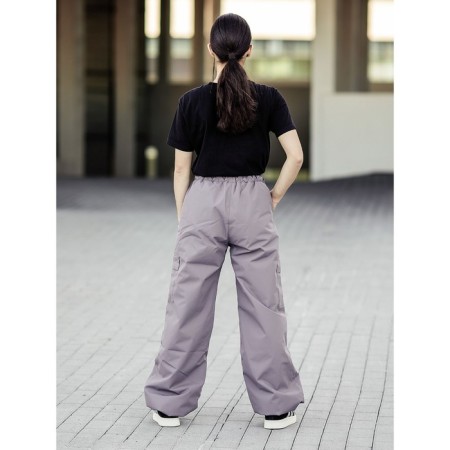 Insulated pants for children, height 152 cm, plum color-1
