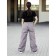 Insulated pants for children, height 152 cm, plum color