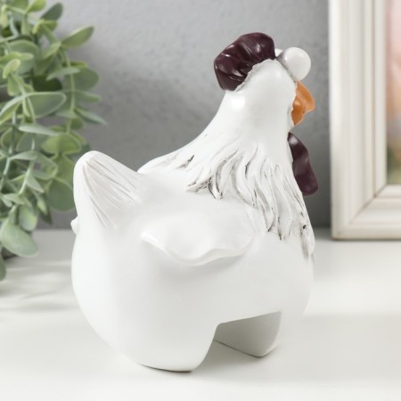 Polystone souvenir "Funny cockerel. Prayer" 13x12.5x14 cm-4