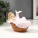 Souvenir Ceramics "Baby sleeps in the cradle" color 10x9.5x12.5 cm