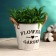 Kashpo "Bucket Flower Garden" White, 13x13x12cm