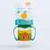 A bottle for feeding "Trend. Leopard ”, classic throat, 150 ml., 3 months, cylinder, with handles, yellow color