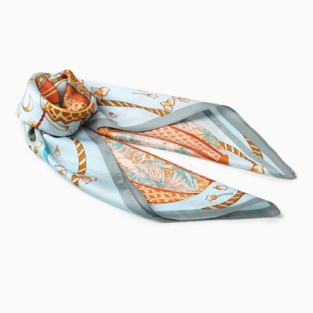 Women's scarf minku rr 70*70 cm, col. blue