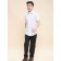 Surchachka upper for boys, height 128 cm, white color