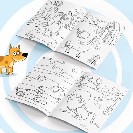 Painting "Mega Big", 68 p., A4, Blue Tractor-3