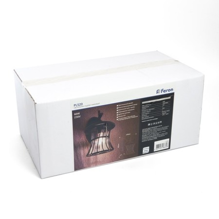Sadovo-park lamp Feron PL520, IP44, E27, 60 W, 200x250x340 mm, black color-5