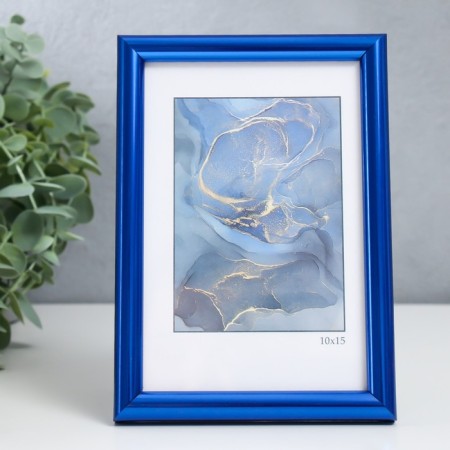 Photo frame Plastic "Rainbow" 10x15 cm, blue metallic