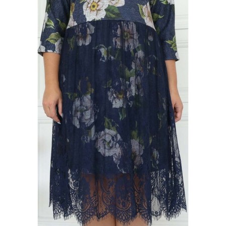Women's dress, size 62, blue color-14