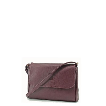 Messenger bag, valve department, burgundy color 21x26x7cm-1