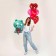 A set of balls “turquoise bear with a bouquet”, latex, foil set 7 pcs.