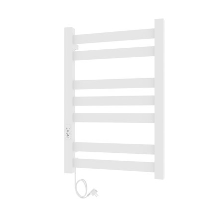 Towel Electric Laris Hephaestus Cheka, 500x800 mm, 7 crossbars, left, white-7