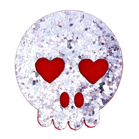 Adhesive decor "Skull" set 4 pcs., Size 1 pc: 4.1 × 4.5 cm