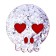 Adhesive decor "Skull" set 4 pcs., Size 1 pc: 4.1 × 4.5 cm