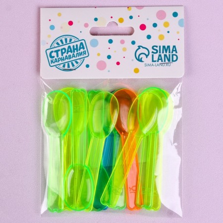 Tablespoons are plastic, in a set 12 pieces, mix colors-4