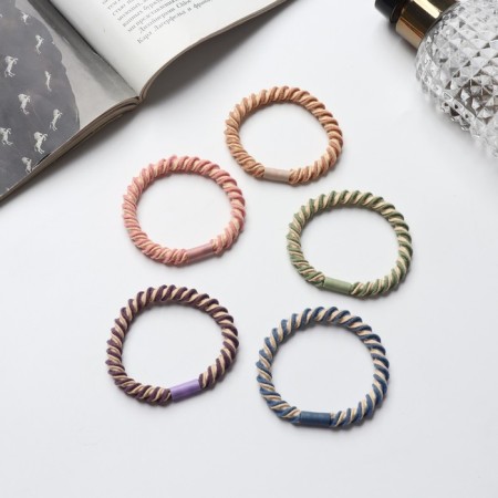Hair gum "Sport" Classic spiral, 5 cm, mix-1