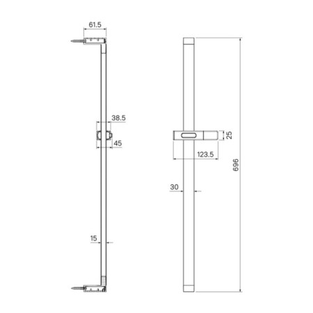 Shower stand IDDIS RAY SLI70BLI17, black-3