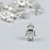 Decor for creativity Metal "Robot" set 10 pcs silver 1.1x1.8 cm