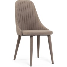 A chair on a metal frame Moros with a mock skiing cover, metal/velor, beige 48x58x87 cm