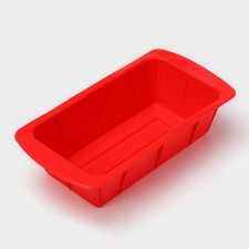 Baking uniform “Bread”, silicone, 25.5 × 13 × 5 cm, intra -size 20.5 × 11 cm, red color