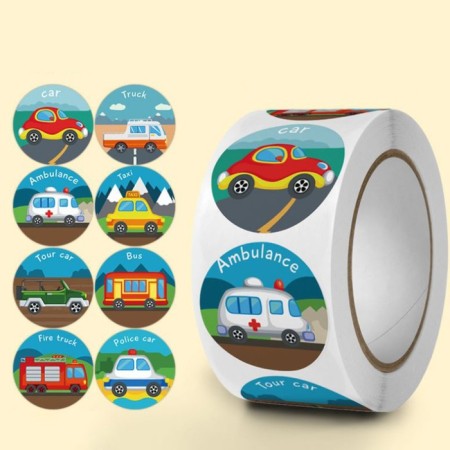 Stick Paper "Transport" d = 2.5 cm 500 pcs in a roll 3x6.5x6.5 cm