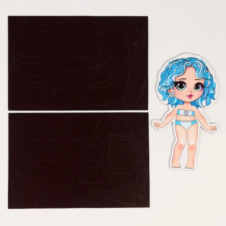 New Year's magnetic game Dresser "New Year! Winter Princess "-4