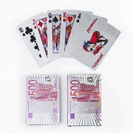 Plastic Plastic Cards "500 EURO", 54 pcs, 33 μm, map 8.7 x 5.7 cm