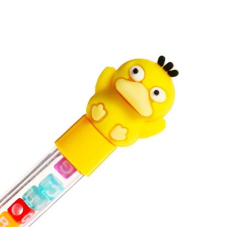 Gel pen- joke, with cubes, "duck", mix-3