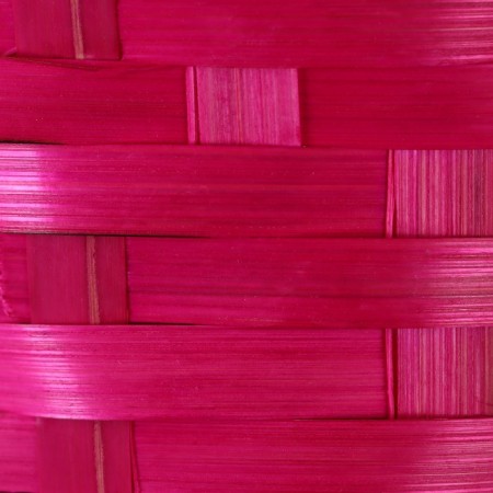 Wicker basket, d17 x 9 x 30 cm, pink, bamboo-5