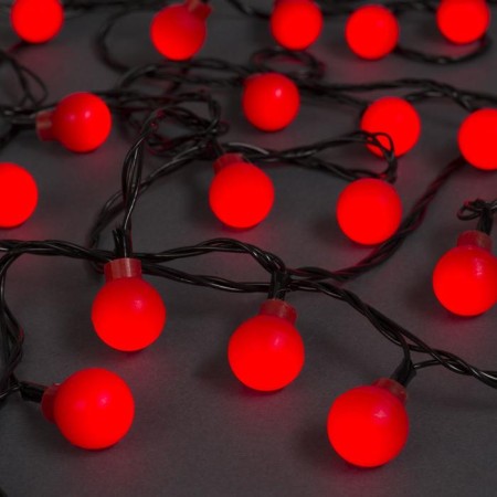 Garland “thread” 5 m with nozzles “Red Balls”, IP20, dark thread, 30 LED, glow red, 8 modes, 220 V