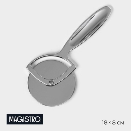 Magistro volt pizza and dough knife, stainless steel, silver color