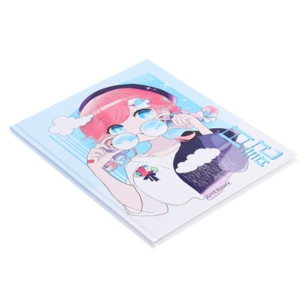 Diary for grades 1-4, "Anime. Little Girl", solid cover 7BC, glossy lamination, 48 sheets-1