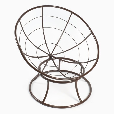 Armchair "Papasan" mini, with beige pillow, 81x68x77cm-6