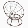 Armchair "Papasan" mini, with beige pillow, 81x68x77cm