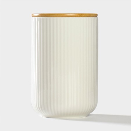 Porcelain Bank for bulk products Bellatenero, 700 ml, D = 10.5 cm, white color-7
