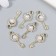 Decor for creativity metal, rhinestones "Key with pearls" gold 0.9x2.2 cm