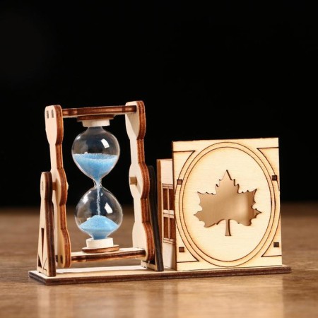 Sanding clock "Maple leaf", souvenir, with a pencil, 10 x 13.5 cm, mix-4