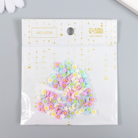 Decor for creativity Plastic "Five -Pacific" set 100 pcs mix 0.6x0.6 cm-3