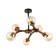 Ceiling EVOLUCE lamp. Sle109402-06. Raquel. 6x60 watts, E27, 75x75x42 cm, black color, dark tree