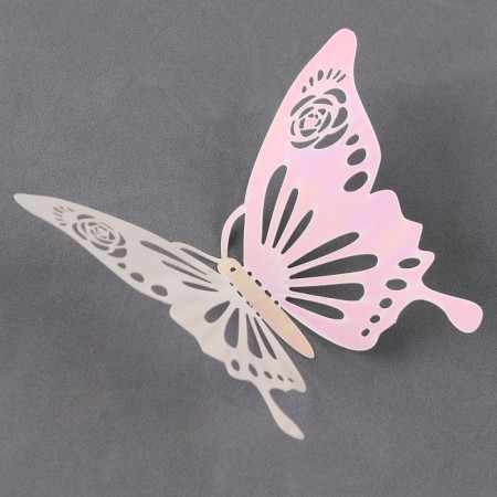 Set for decorating "Butterflies", set 12 pcs, color pearl white-2