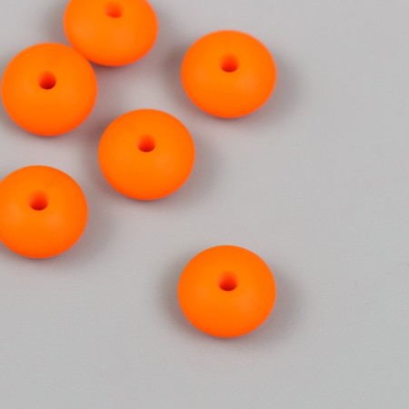 Busina silicone "flattened" orange-red d = 1.2 cm