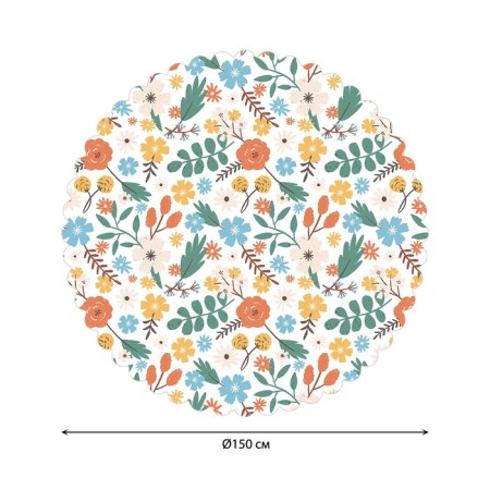 Tablecloth on the table "Lug of flowers", round, Saten, d = 150 cm