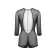 Erotic overalls Waname Preciosity with sleeves ¾ black (50-52)