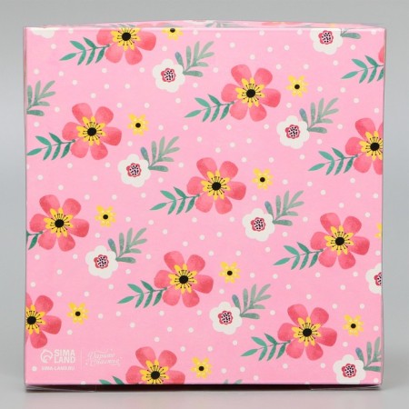 Cookie box, confectionery packaging with PVC lid, “best educator”, 15 x 15 x 3 cm-4
