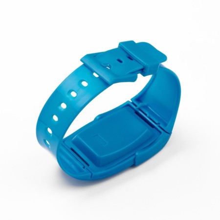 Watch of Electronic nursery, with a calculator, silicone strap, L-21 cm, blue-2