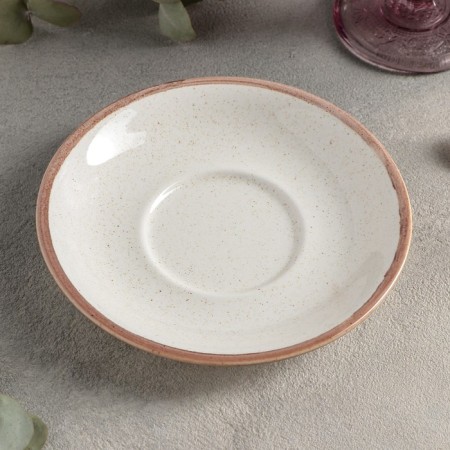 A saucer for a tea cup Beige, D = 16 cm, beige color-2