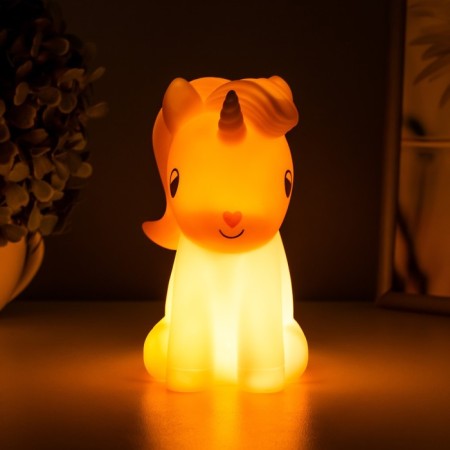 Nightmare cute LED unicorn from batteries mix 6.5x8.5x12 cm Risalux-3