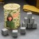 A set of whiskey stones "February 23", in a tin can, natural steat, 9 pcs