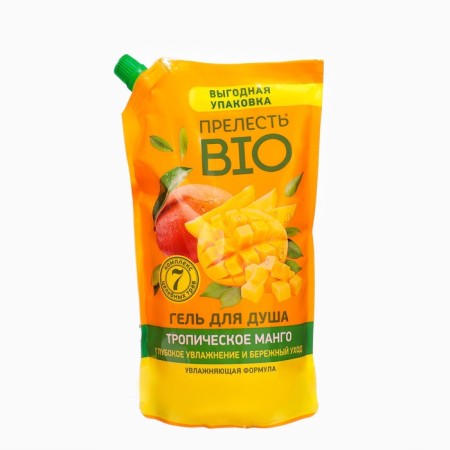 Shower gel lovely BIO “Tropical mango”, doy-pak, 1000 ml