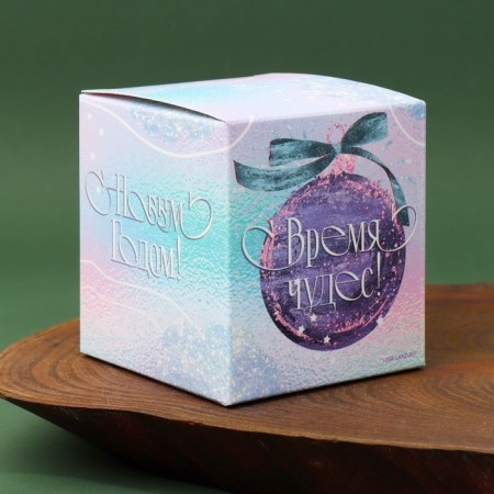 New Year's candle in a glass "Winter-wizard time", vanilla aroma-4
