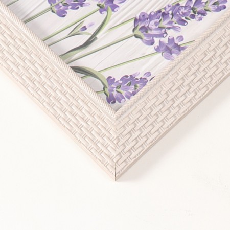 Photo frame plastic 30x40 cm "Basket weaving" white 33.4x43.4 cm-1